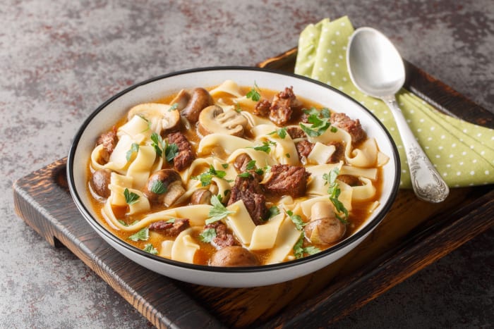 Beef stroganoff