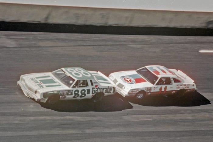 Cale Yarborough and Darrell Waltrip