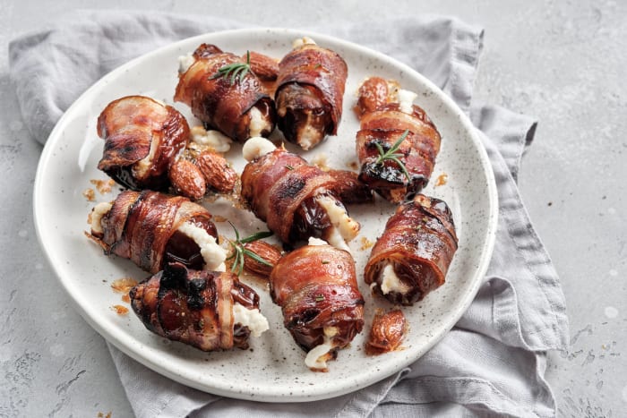 Bacon-wrapped dates