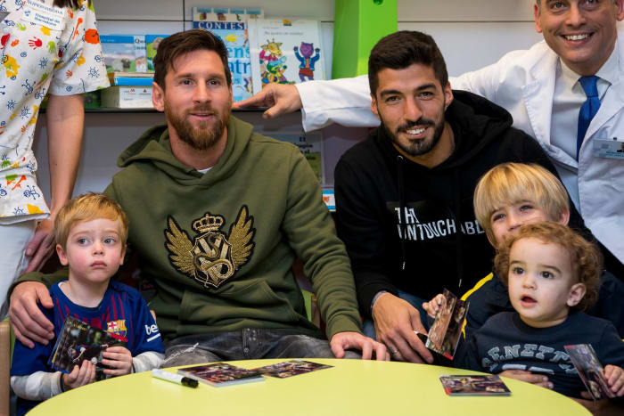 Lionel Messi and Luis Suarez