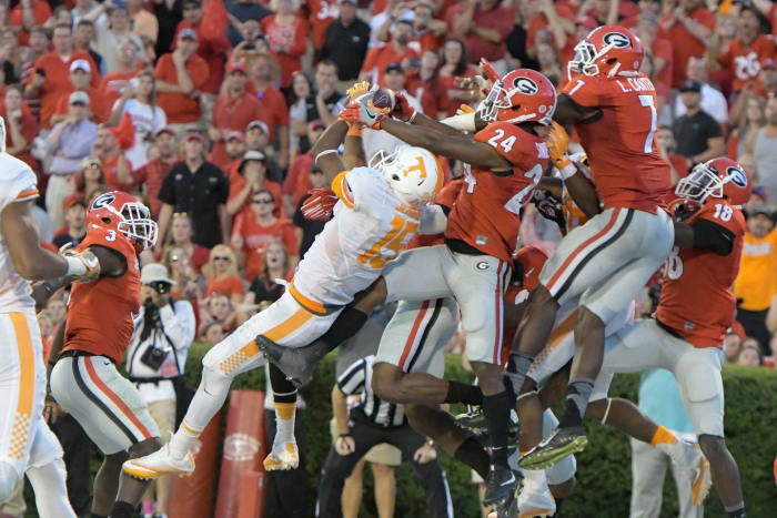 Tennessee 34, Georgia 31, Oct. 1, 2016