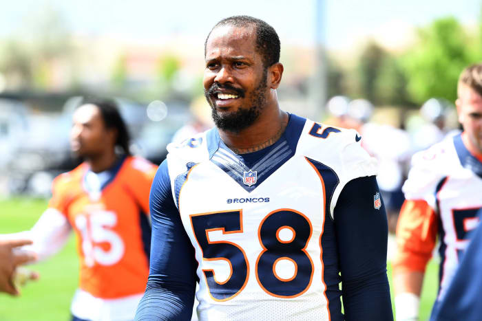 Von Miller, J.J. Watt and Cameron Wake reaching 100 career sacks