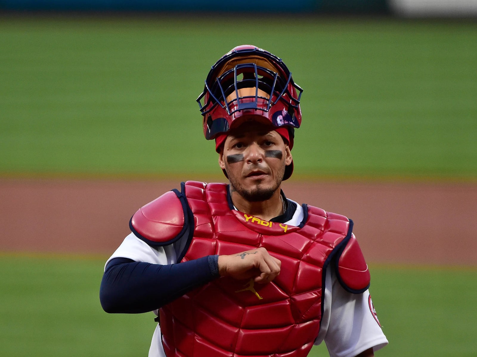 Foul Ball Strikes Cardinals Catcher Yadier Molina in the Groin