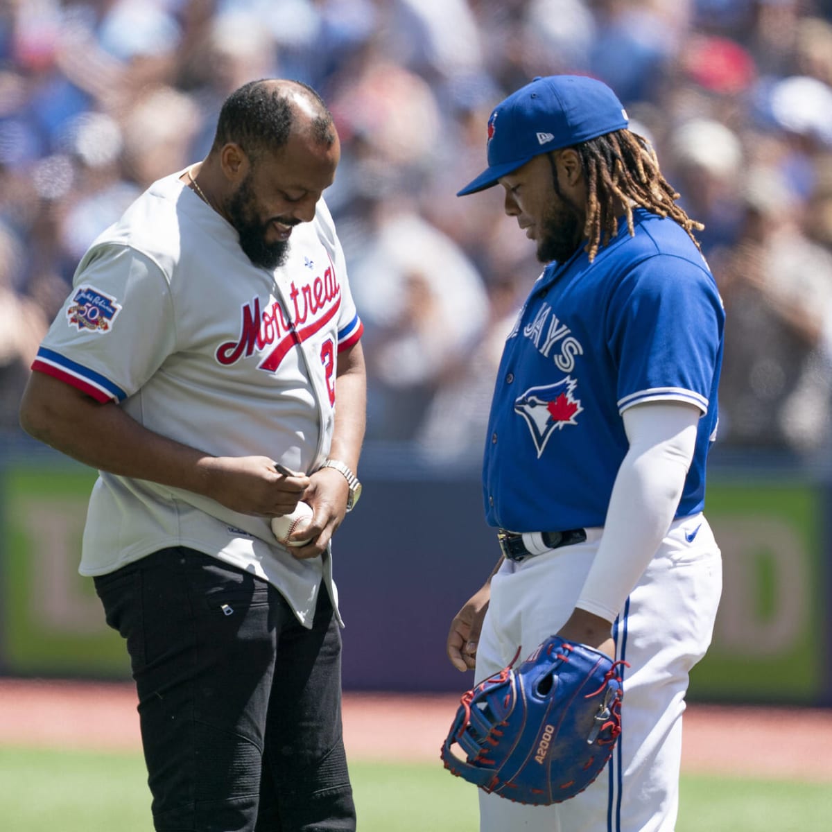 Watch: Vladimir Guerrero Jr. and father combine for first pitch