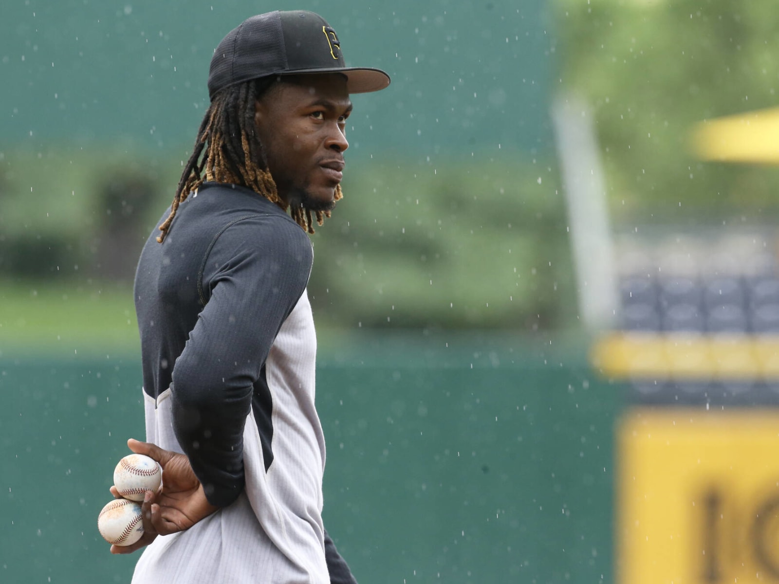 Oneil Cruz threw this baseball 96.7 mph, the hardest-tracked throw