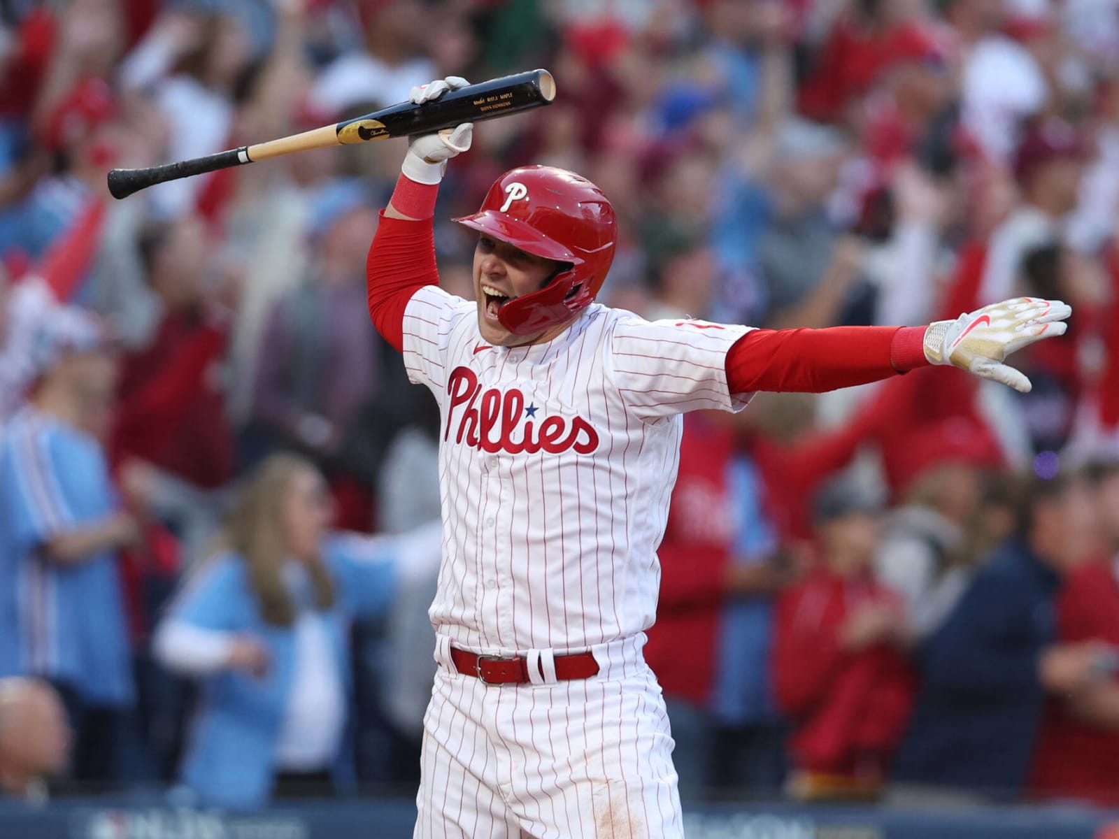 WOW - You Will Remember Watching the Rhys Hoskins Bat Spike - Bleacher  Nation