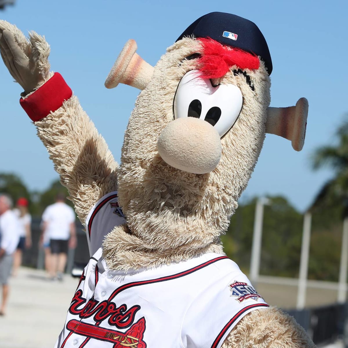 Watch: Braves mascot Blooper runs over youth football player