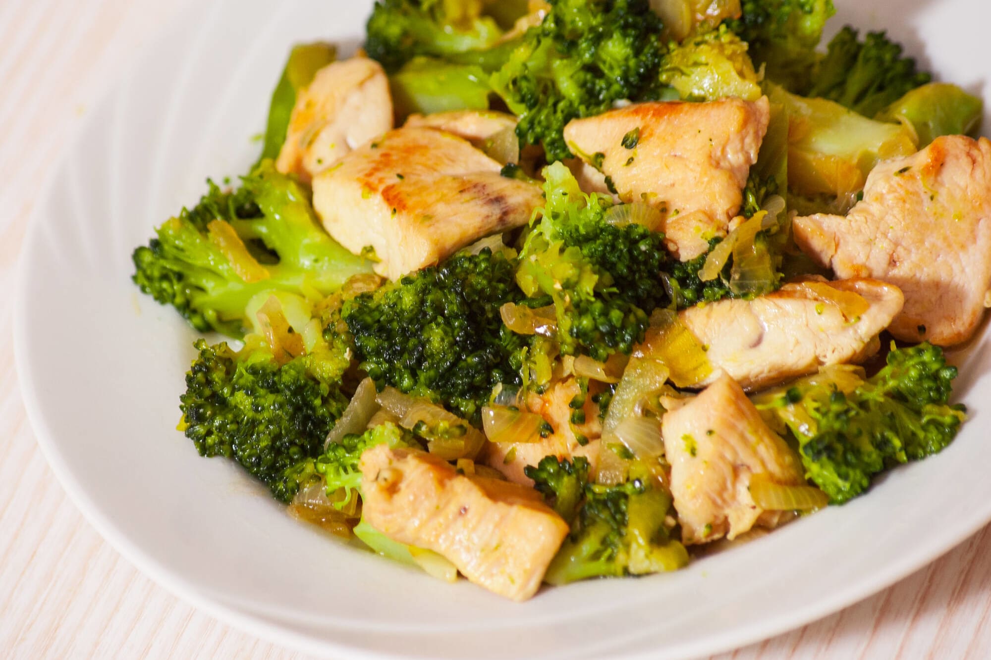 Chicken and broccoli