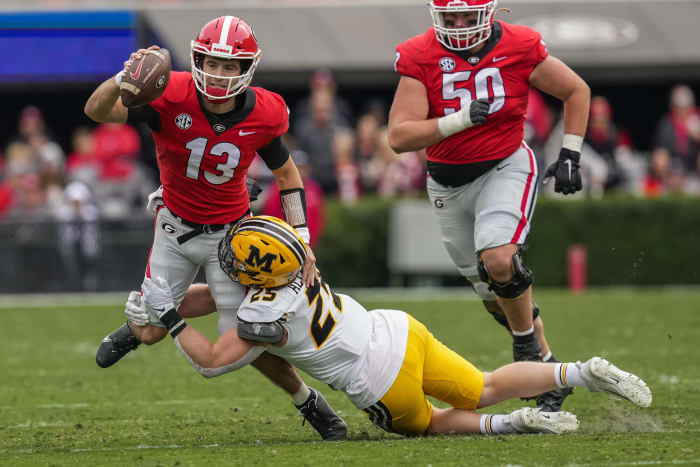 No. 1 Georgia (4-0, 1-0 in SEC) at Missouri (2-2, 0-1 in SEC), 7:30 p.m., Saturday, SEC Network