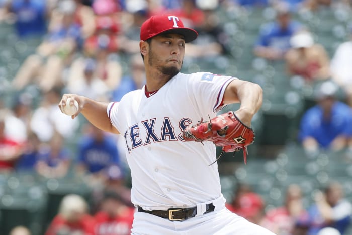 Yu Darvish (Rangers), MAY 21, 2013 - MLB : Pitcher Yu Darvish of the Texas  Rangers during the Major League Baseball game against the Oakland Athletics  at Rangers Ballpark in Arlington in