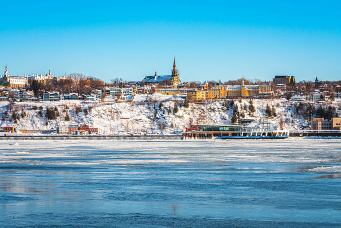 Ice-breaking ferry rides
