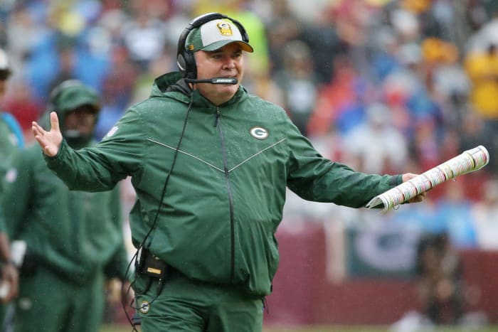 Mike McCarthy, head coach, Packers