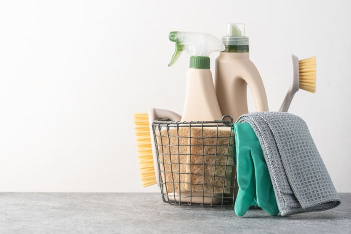 Keep cleaning supplies in every room