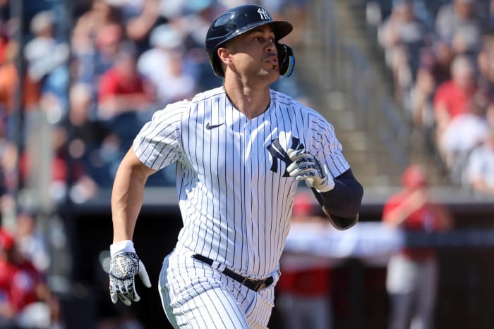 New York Yankees' Giancarlo Stanton hits 350th career home run in