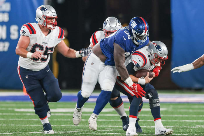 New England Patriots: OL, WR, LB, DB