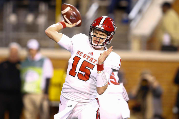 New England Patriots: Ryan Finley, QB, NC State