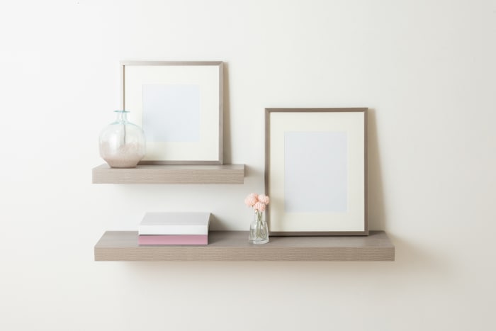 Self-adhesive shelves