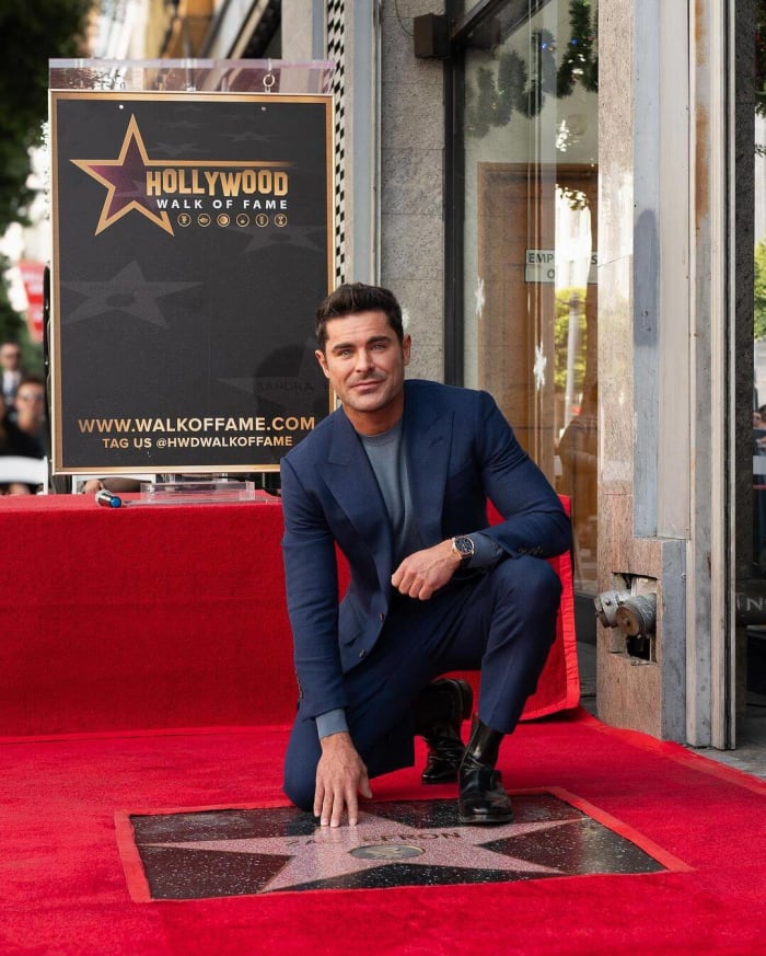 Zac Efron received a Walk of Fame star