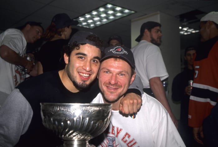 Scott Gomez and Claude Lemieux
