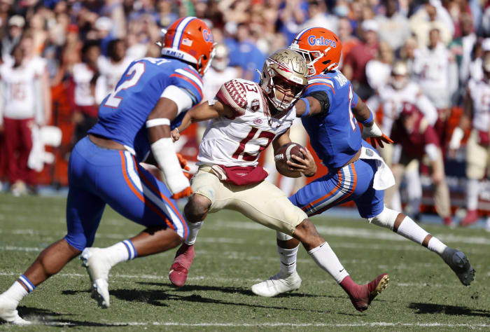 Florida (6-5) at No. 16 Florida State (8-3), 7:30 p.m., Friday, ABC