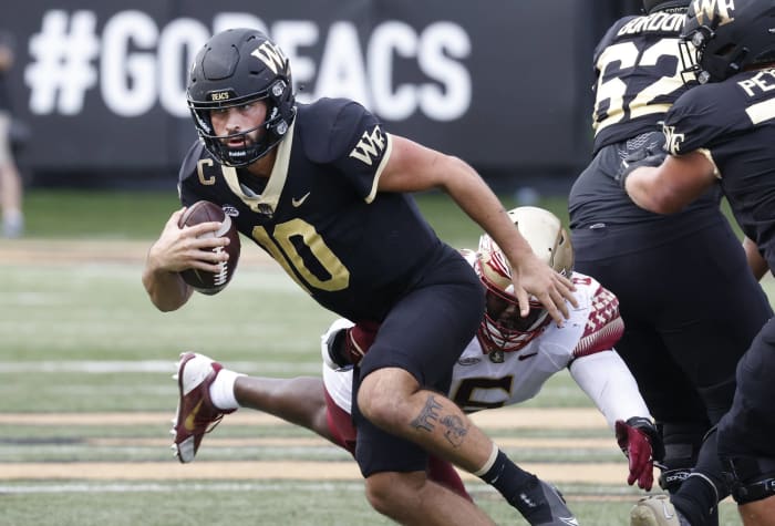 Louisville (3-1, 1-0 in ACC) at No. 24 Wake Forest (4-0, 2-0 in ACC), 12:30 p.m., Saturday, ESPN3