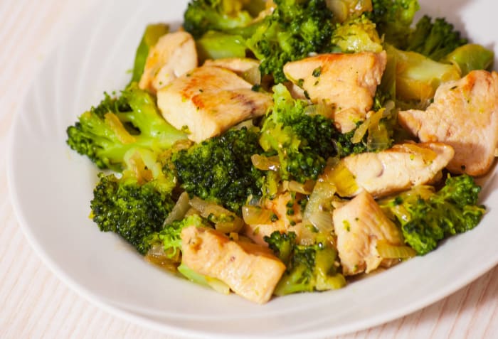 Chicken and broccoli