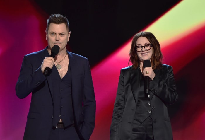 Megan Mullally and Nick Offerman