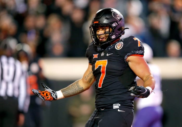 No. 9 Oklahoma State (9-1, 6-1 in Big 12) at Texas Tech (6-4, 3-4 in Big 12), Saturday, 8 p.m., Fox