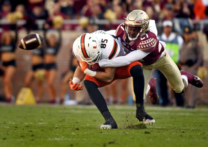 Florida State (5-3, 3-3 in ACC) at Miami, Fla. (4-4, 2-2 in ACC), 7:30 p.m., Saturday, ABC