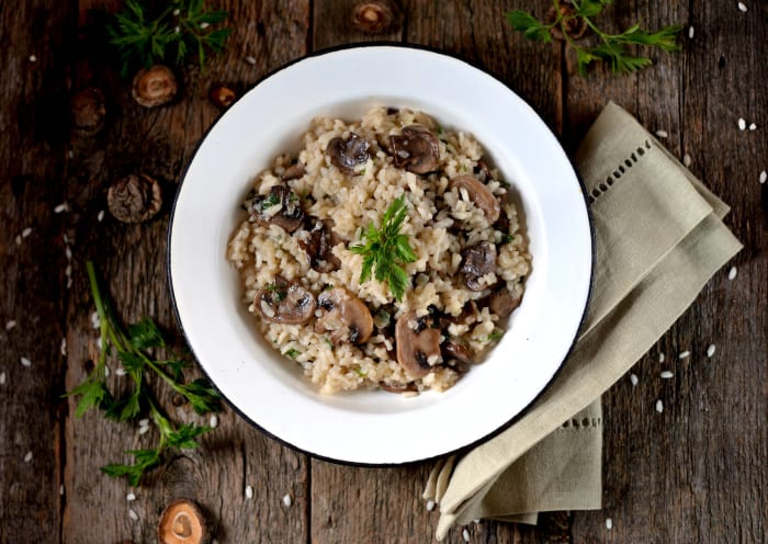 Mushroom risotto