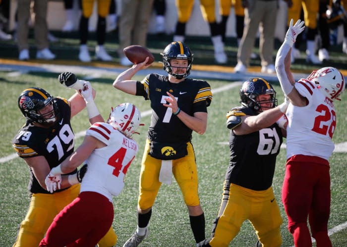 Nebraska (3-8, 2-6 in Big Ten) at Iowa (7-4, 5-3 in Big Ten), 4 p.m., Friday, Big Ten Network