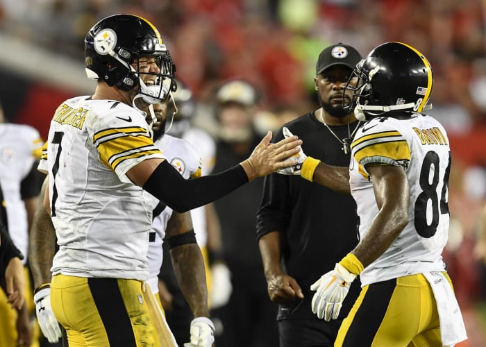 Antonio Brown and Ben Roethlisberger