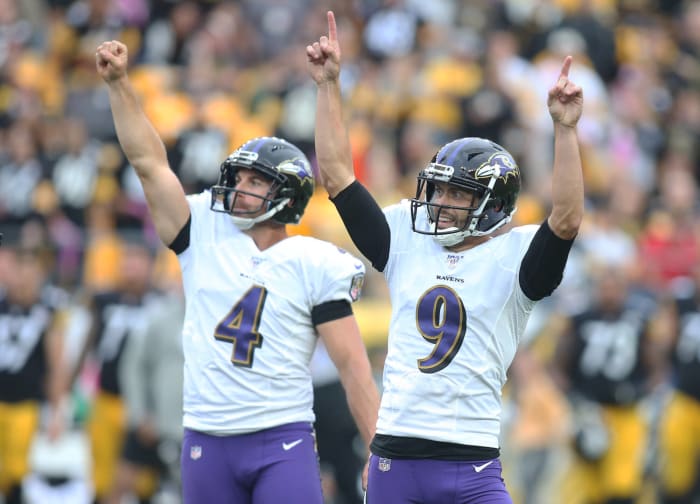 10 seasons: Baltimore Ravens: Justin Tucker and Sam Koch