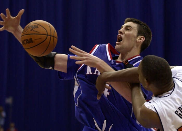 267 points (16 games) -- Nick Collison, Kansas, 2000-03