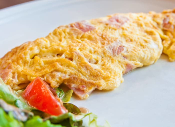 Ham and cheese omelet