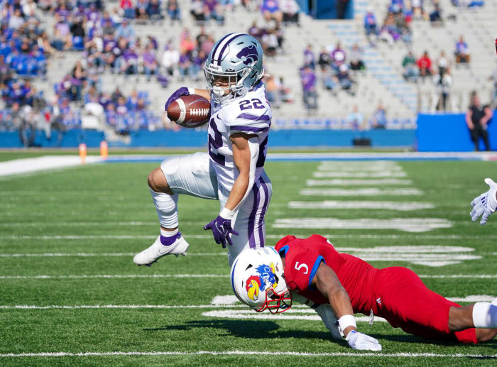 Kansas (6-5, 3-5 in Big 12) at No. 12 Kansas State (8-3, 6-2 in Big 12), 8 p.m., Saturday, Fox