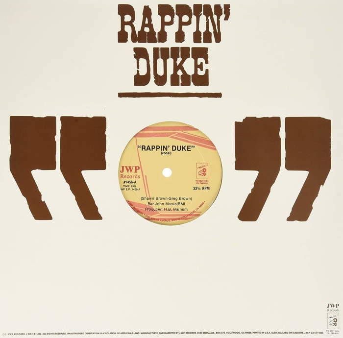 "Rappin' Duke" by Shawn "Rappin' Duke" Brown