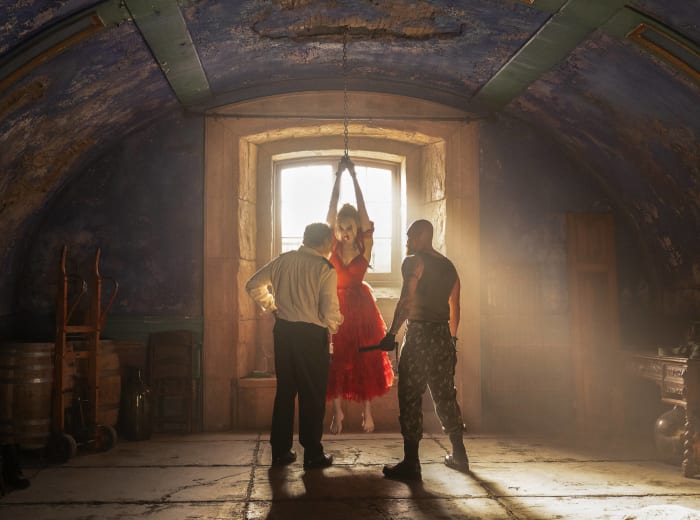 Robbie did one stunt herself