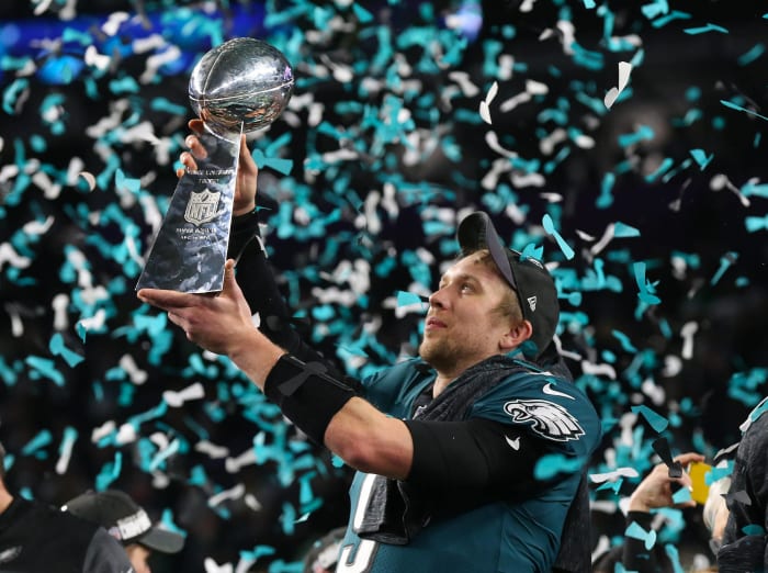 The Eagles win their first Super Bowl behind Nick Foles