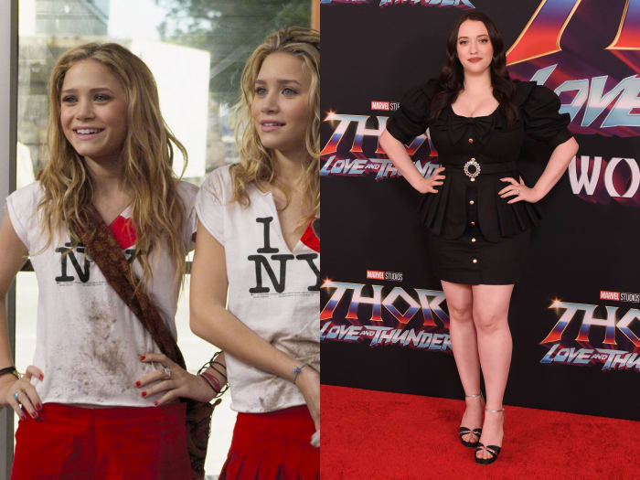 Kat Dennings, Mary-Kate Olsen, and Ashley Olsen