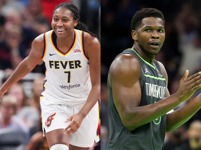 Anthony Edwards and Aliyah Boston