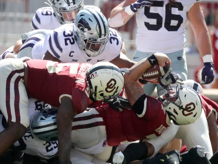 No. 6 Oklahoma (4-0, 1-0 in Big 12) at Kansas State (3-1, 0-1 in Big 12), 3:30 p.m., Saturday, Fox