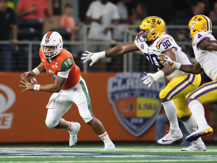 Savannah State (0-1) at (22) Miami, Fla., (0-1), 6 p.m., Saturday, ACC Network