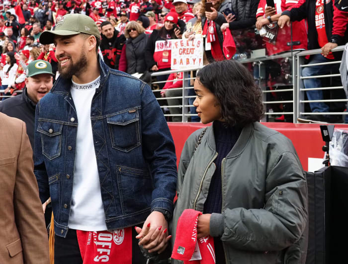 Klay Thompson and Laura Harrier