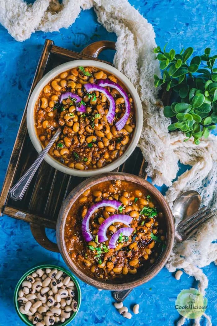 Chettinad black-eyed peas