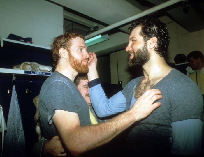 Flames forward Sam Bennett brings back the Lanny moustache