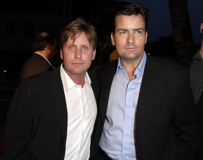 Emilio Estevez and Charlie Sheen