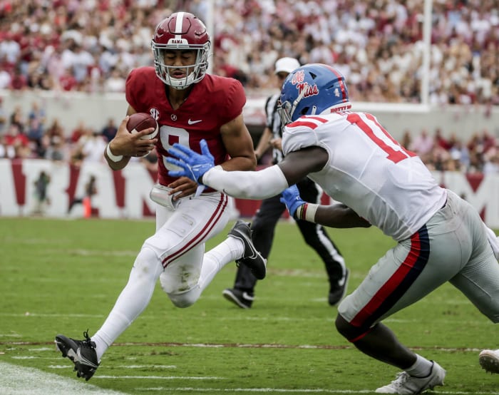 No. 9 Alabama (7-2, 4-2 in SEC) at No. 11 Mississippi (8-1, 4-1 in SEC), 3:30 p.m., Saturday, CBS