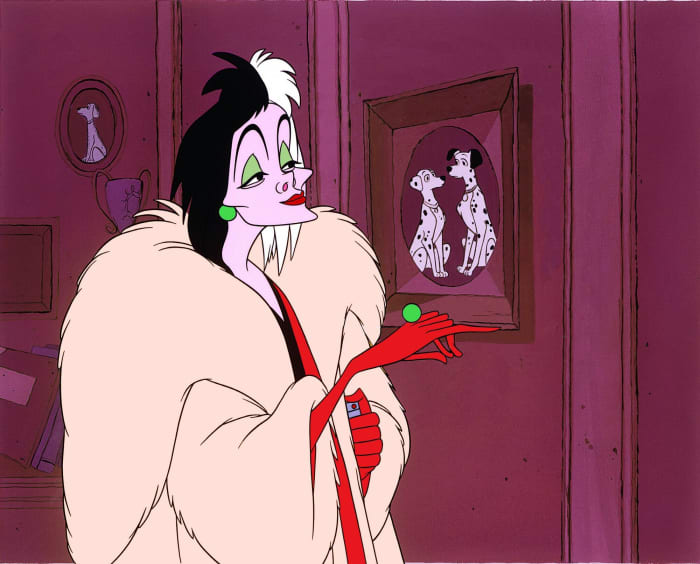 Cruella de Vil’s two-tone do in 'One Hundred and One Dalmatians’