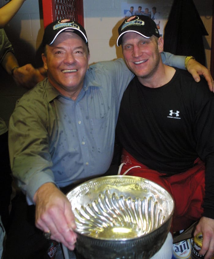 A loaded Red Wings team hoists the Stanley Cup
